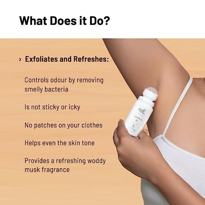 Chemist at Play UnderArm Roll On Woody Musk, Prevents Body Odour, Brightens Skin & Exfoliates Underarm | Grab2Buy