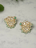 Oversized Kundan Studs with Meenakari- Ruby Raang | Grab2Buy