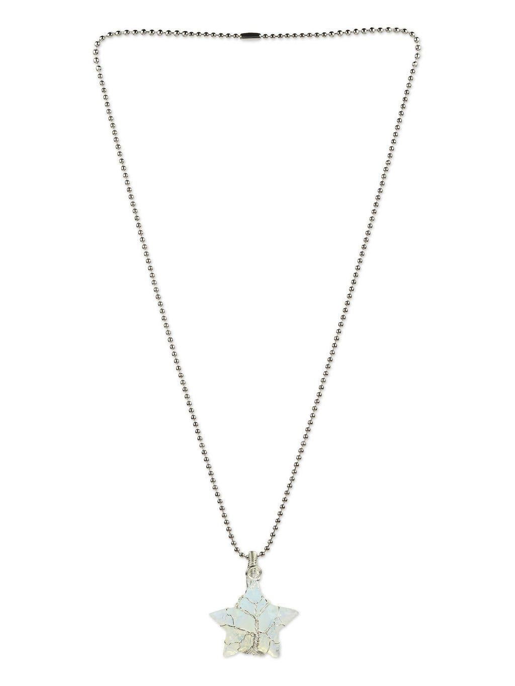 Women's Silver-Toned Blue Silver-Plated Handcrafted Chain - Ruby Raang | Grab2Buy