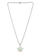 Women's Silver-Toned Blue Silver-Plated Handcrafted Chain - Ruby Raang | Grab2Buy