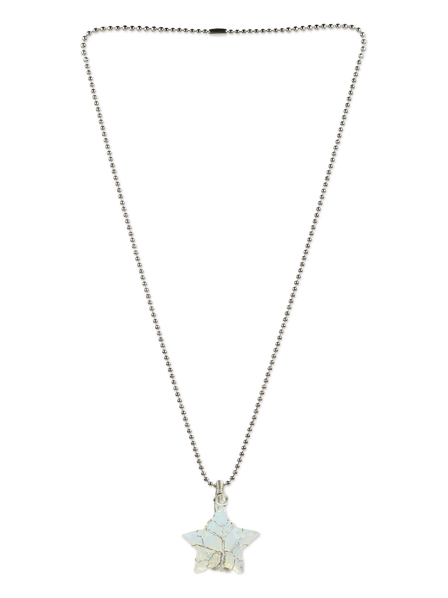 Women's Silver-Toned Blue Silver-Plated Handcrafted Chain - Ruby Raang | Grab2Buy