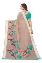 Vamika Brown Linen Satin Patta Saree (VANI CHIKU) | Grab2Buy