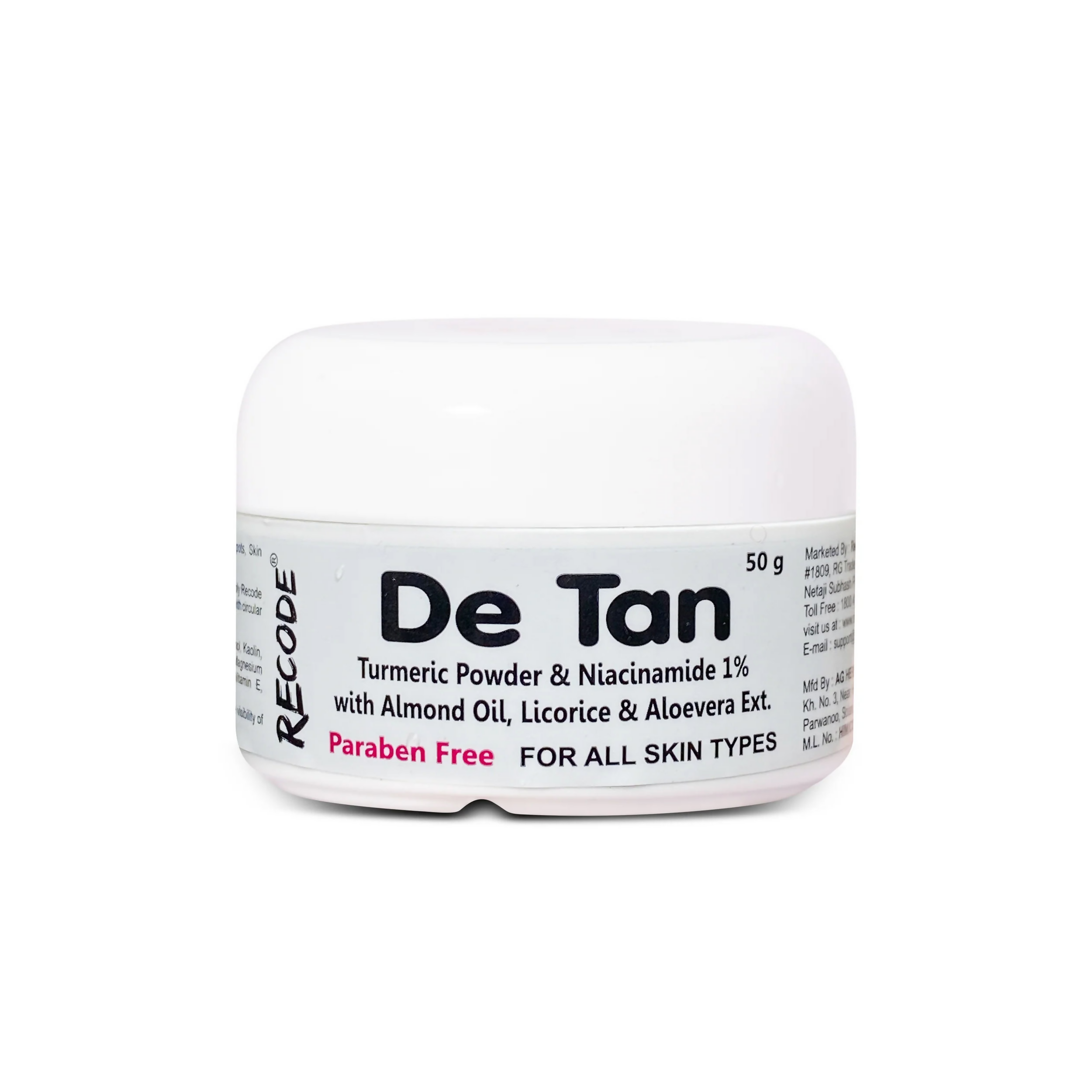 Recode De Tan Removal Cream