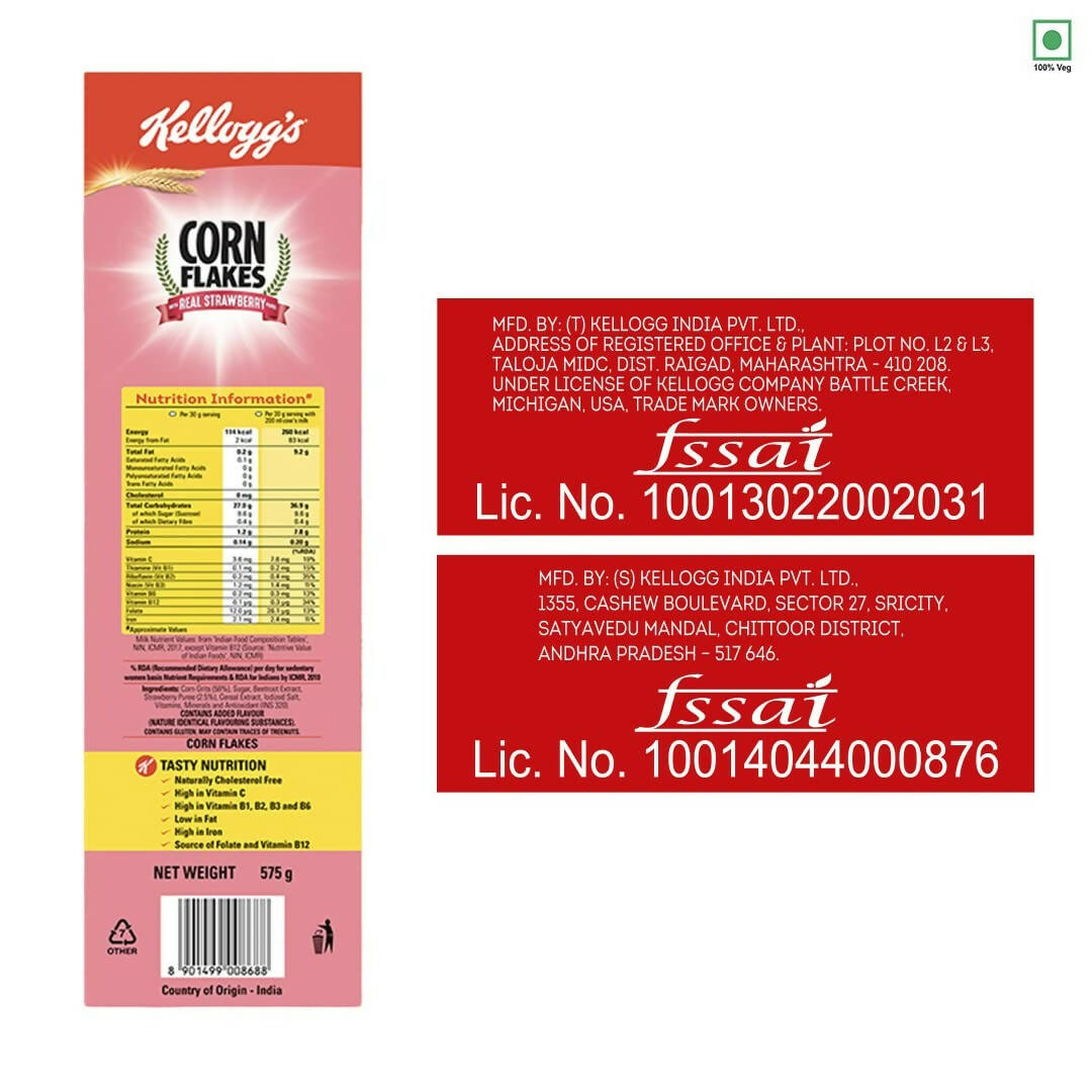 Kellogg's Corn Flakes With Real Strawberry Puree | Grab2Buy