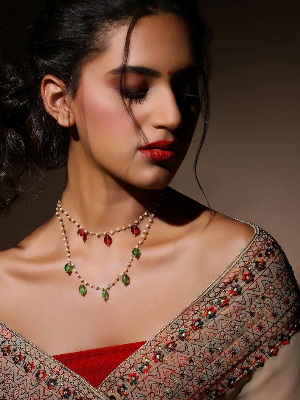 Women's Gold-Polished Necklace - Ruby Raang | Grab2Buy