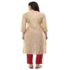 Lagi Women's Pink Printed Straight Kurta & Pant (MC45A) | Grab2Buy