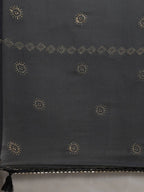 Yufta Women Beige & Charcoal Grey Ethnic Motifs Embroidered Kurta with Trouser & Dupatta | Grab2Buy