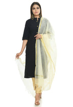 Mominos Fashion Off White Banarsi Piping Dupatta | Grab2Buy