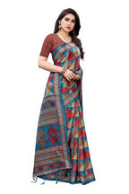 Vamika Multicolor Kalamkari Print With Jhalar Khadi Silk Saree (TANISHA RED) | Grab2Buy
