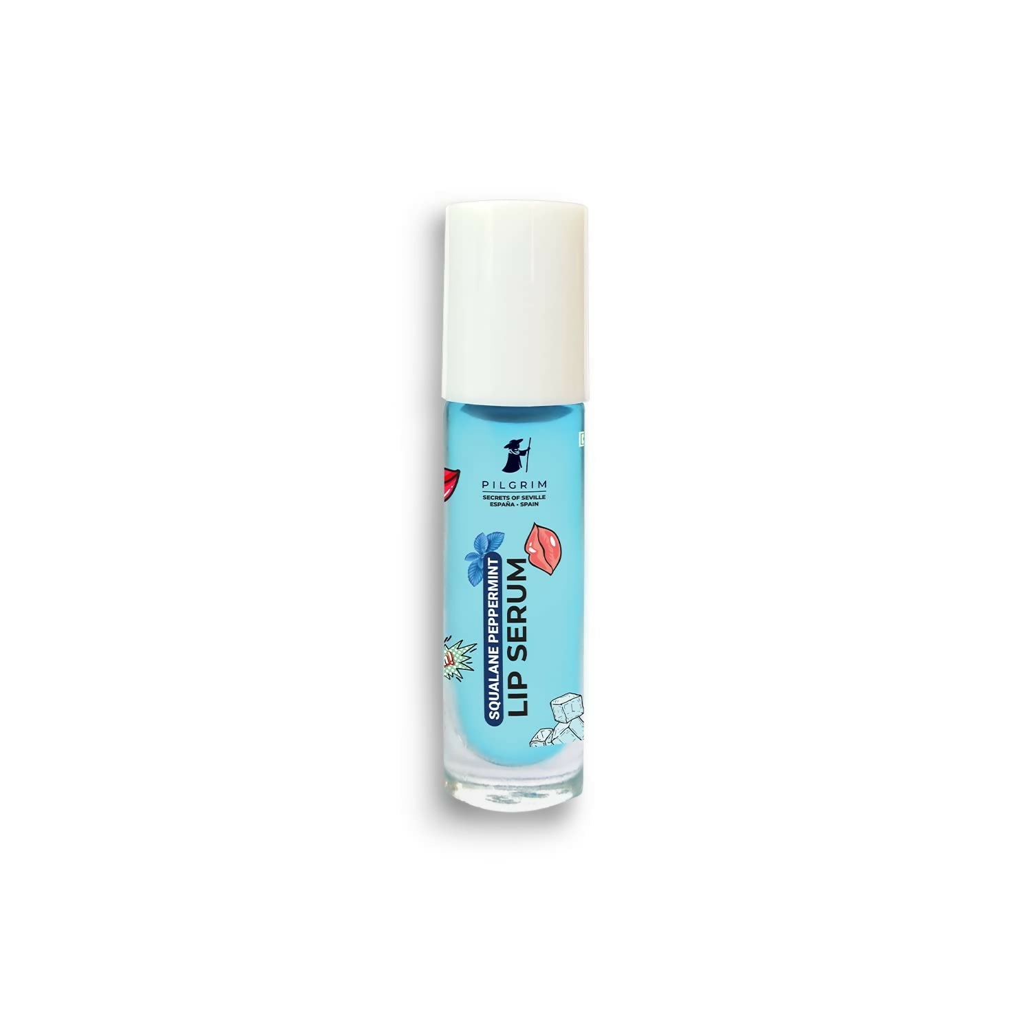 Pilgrim Spanish Lip Serum (Peppermint) with Roll-on For Visibly Plump Lips, Hydrating Lip Serum For Dark Lips | Grab2Buy