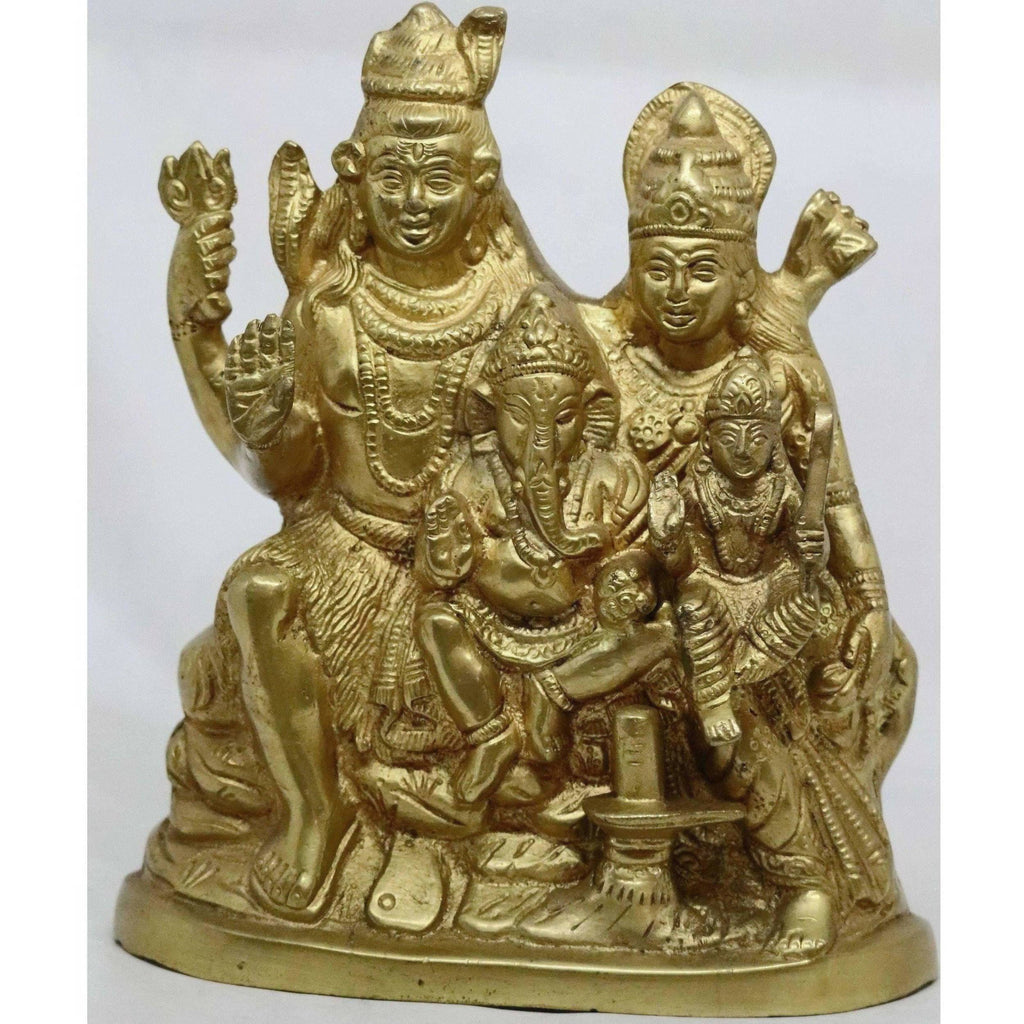 Chahat Premium Living Brass Shiv Parivar | Grab2Buy