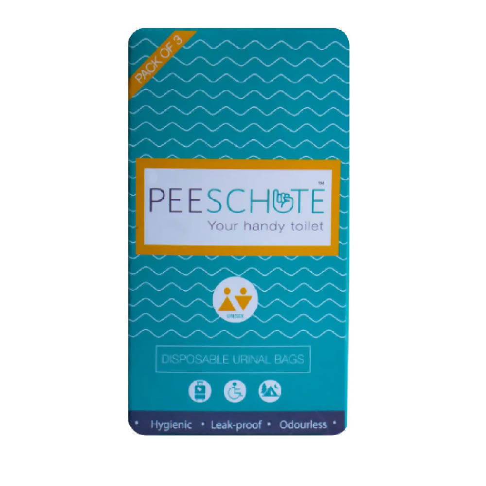 Peeschute Medi Unisex Pocket Sized Toilet Bag (Pack of 3) | Grab2Buy
