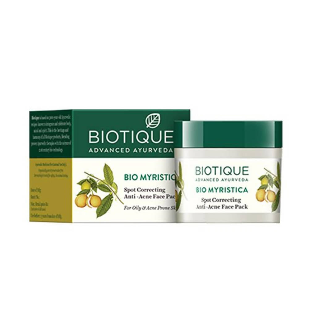 Biotique Advanced Ayurveda Bio Myristica Spot Correcting Anti Acne Face Pack | Grab2Buy