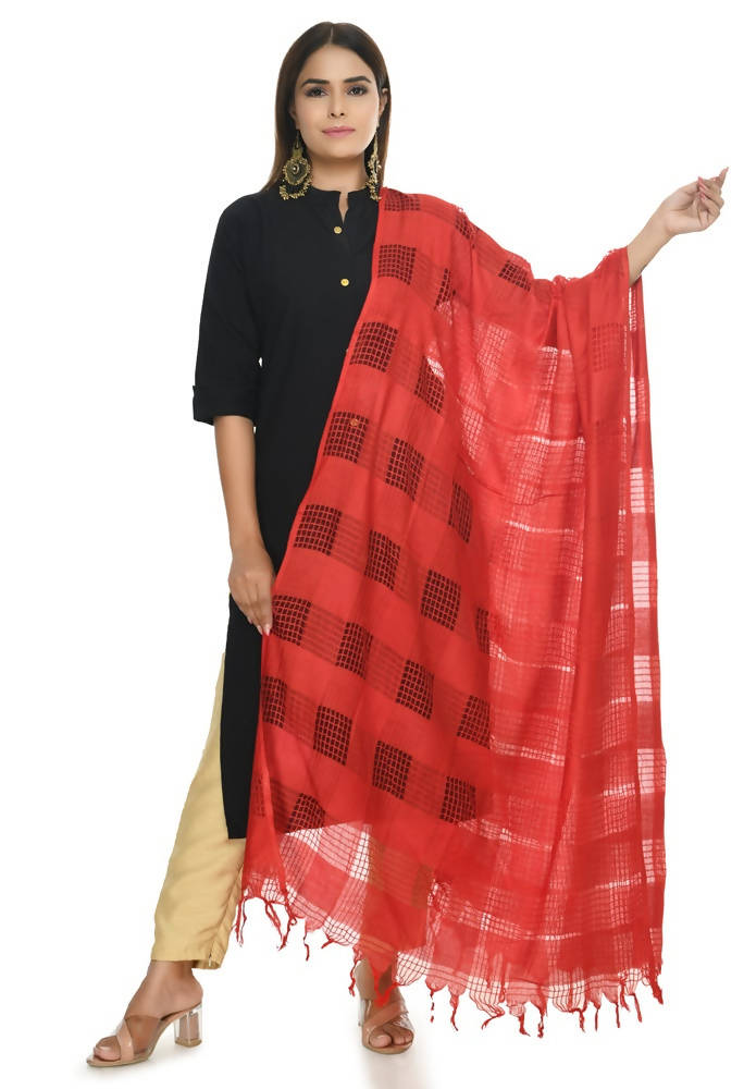 Mominos Fashion Red Window Dupatta | Grab2Buy