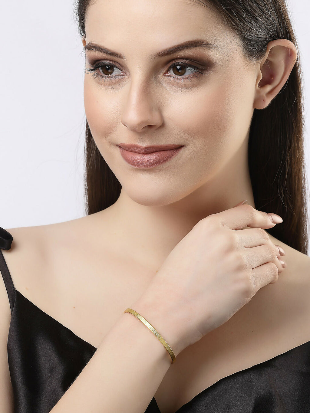 NVR Women Gold-Polished Western Cuff Bracelet | Grab2Buy