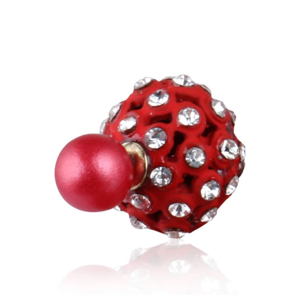 Trendoo Jewelry Gold-Polished Stylish Fancy Red Studs | Grab2Buy