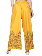 Mominos Fashion Mustard Floral Design Palazzo | Grab2Buy
