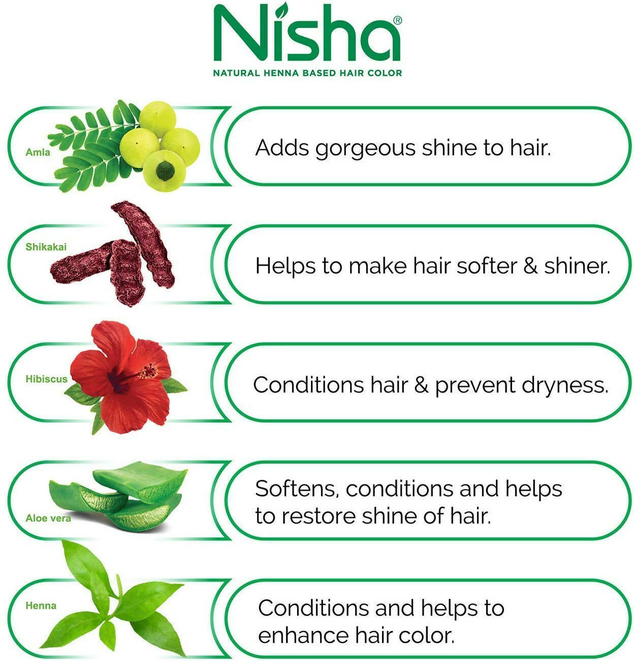 Nisha Natural Henna Based Hair Color Burgundy Red | Grab2Buy
