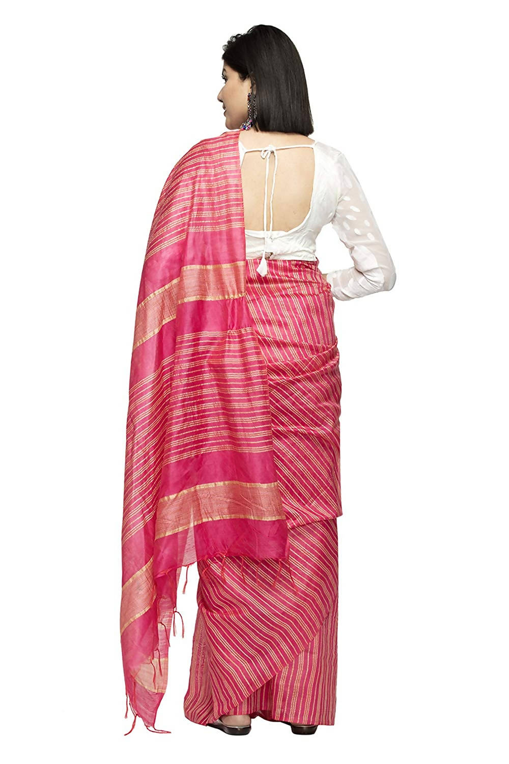 Mominos Fashion Magenta Color Bhagalpuri Saree | Grab2Buy