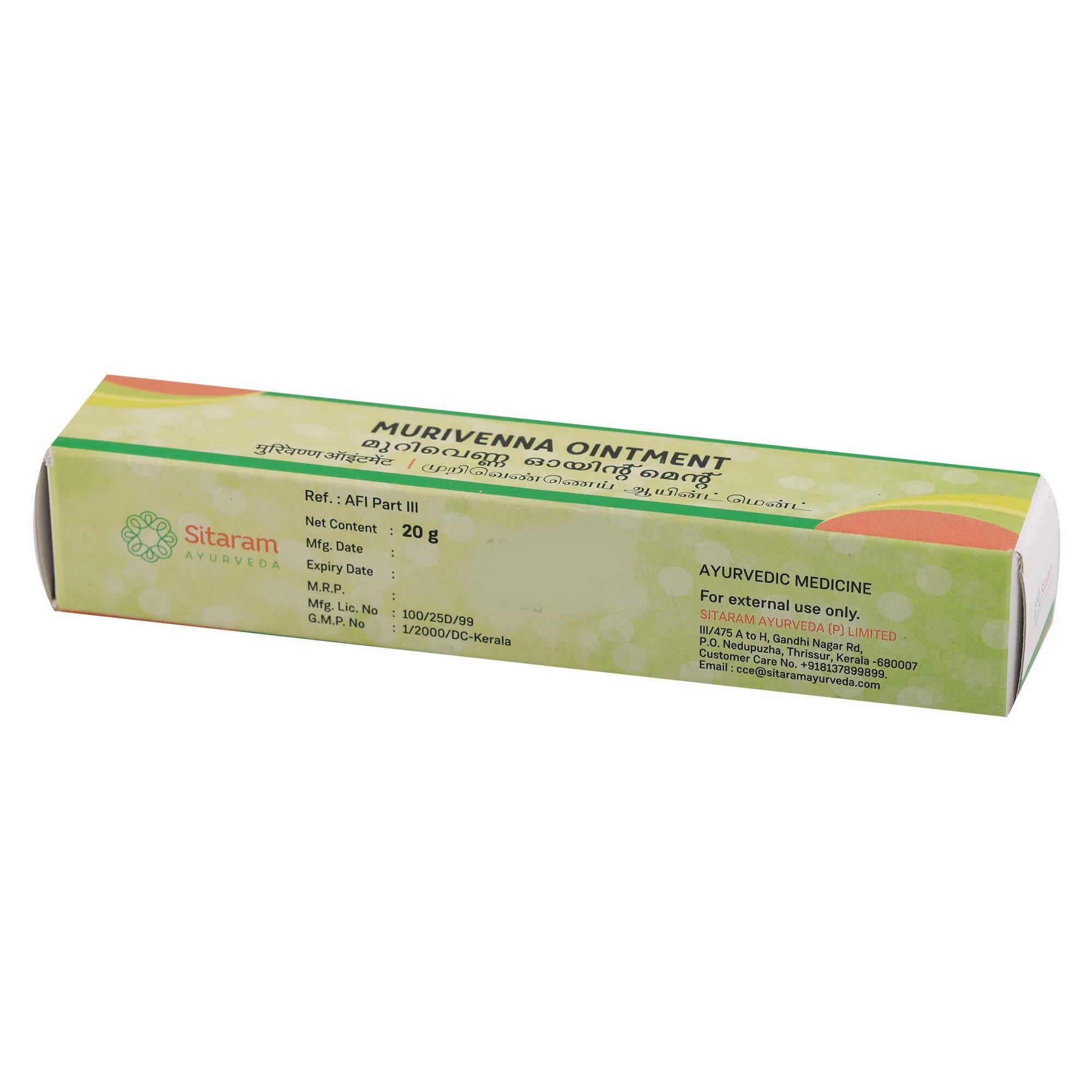 Sitaram Ayurveda Murivenna Ointment | Grab2Buy