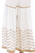 Mominos Fashion Latest Cotton Off White Gota Print Sharara For Girls | Grab2Buy