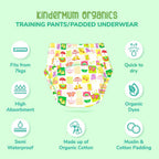 Kindermum Cotton Padded Pull Up Training Pants/ Padded Underwear-Autumn Rains For Kids- Set of 3 pcs