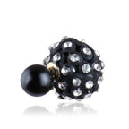 Trendoo Jewelry Gold-Polished Stylish Fancy Black Studs | Grab2Buy