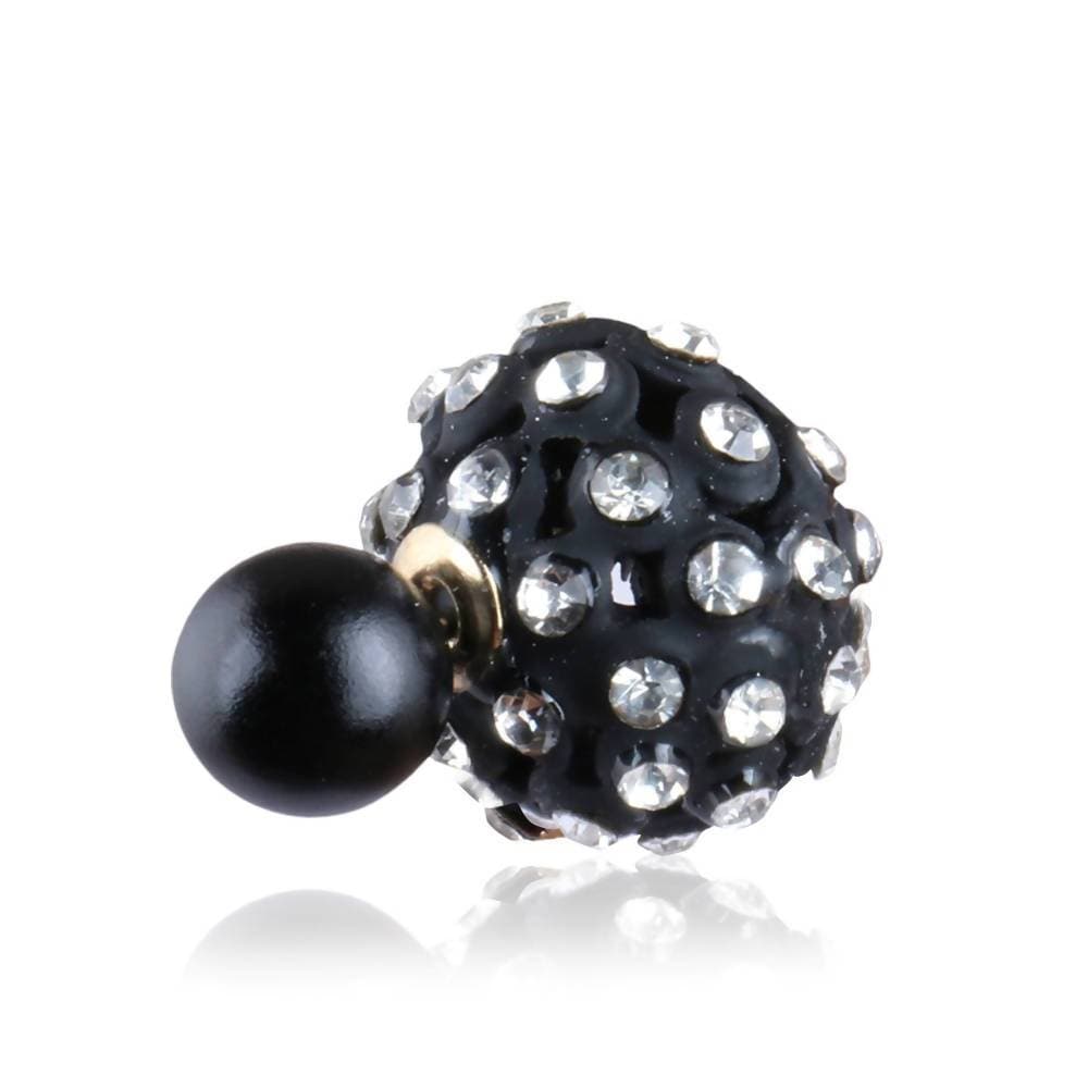 Trendoo Jewelry Gold-Polished Stylish Fancy Black Studs | Grab2Buy