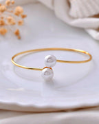 VOJ One Gram Gold-Polished Pearl Studded Bracelet | Grab2Buy