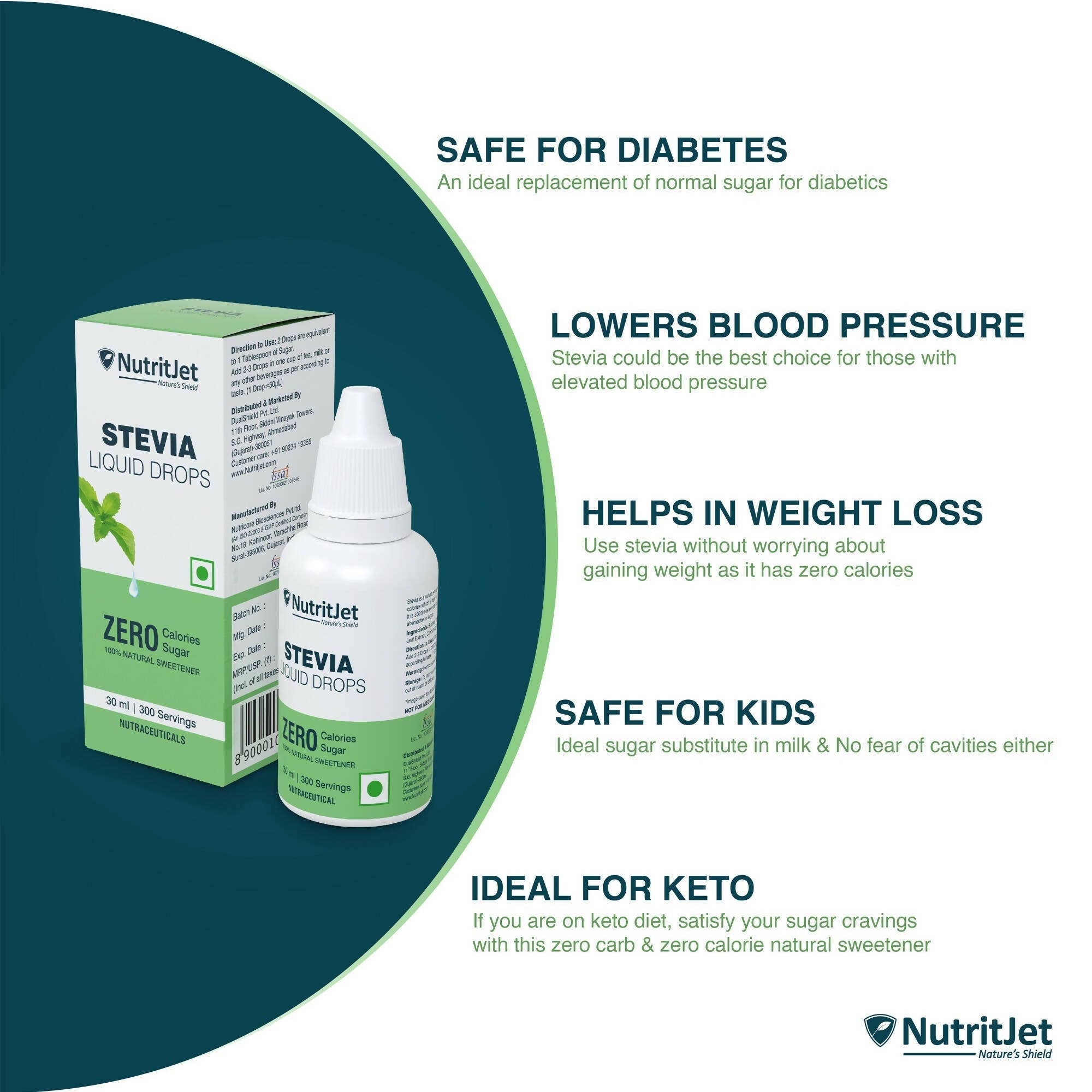 NutritJet Stevia Liquid Drops | Grab2Buy