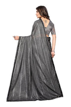 Vamika Grey Lycra Knitted Saree | Grab2Buy