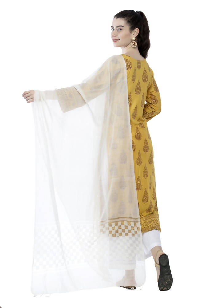 Mominos Fashion Off White Buta Cut Dupatta | Grab2Buy
