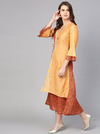 Yufta Orange And Brown A-line dress | Grab2Buy