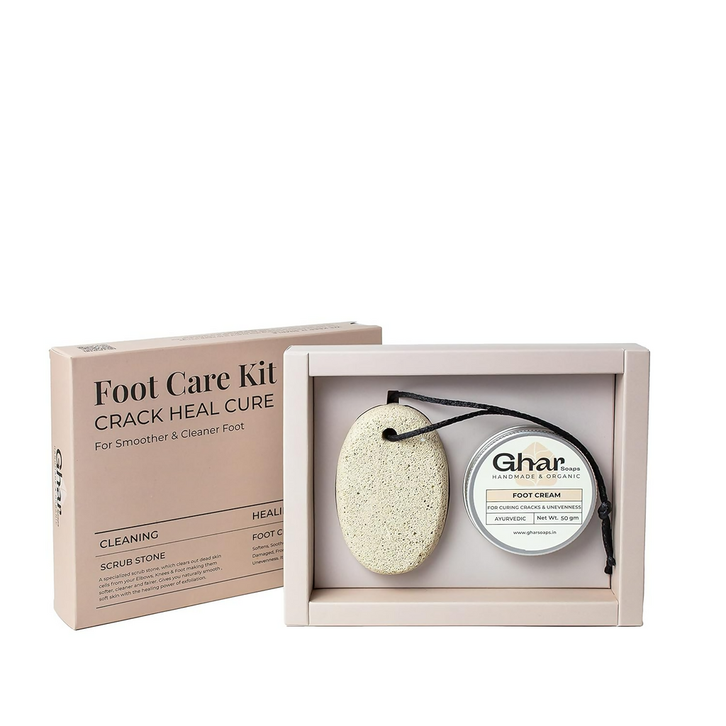 Ghar Soaps Foot Cream For Cracked Heels With Scrub Stone For Women & Men | Grab2Buy