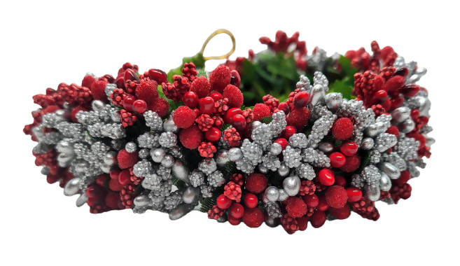 Red & Silver pollens Bridal Hair Gajra | Grab2Buy