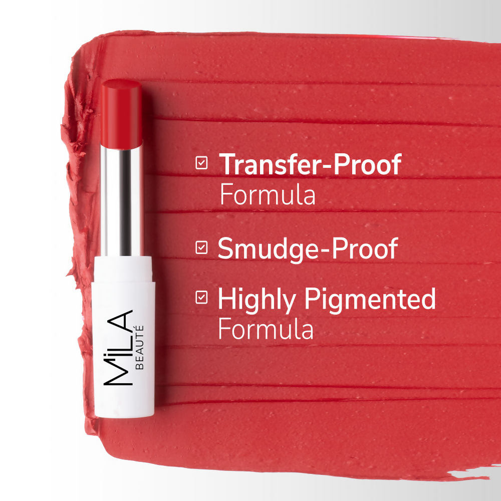 Mila Beaute 24 Hr Non-Transfer Matte Locked-In Lipstick - Floral Pink