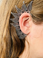 NVR Women Ethnic Silver Plated Brass Leaf Style Ear Cuff | Grab2Buy