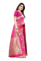 Vamika Banarasi Jacquard Weaving Pink Saree (PARINITI PINK) | Grab2Buy