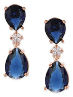Midnight Blue Stone Earrings- Ruby Raang | Grab2Buy