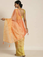 Multicolor Organza Printed Saree With Blouse Piece - Nivaa | Grab2Buy
