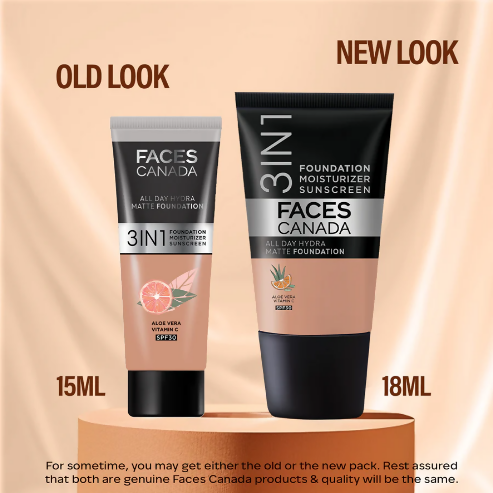 Faces Canada All Day Hydra Matte Mini Foundation - Caramel Natural 023 | Grab2Buy