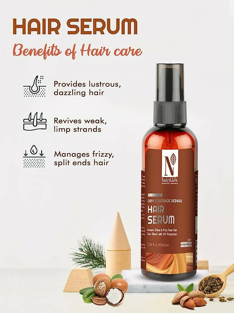 NutriGlow Advanced Organics Hair Repair Serum | Grab2Buy