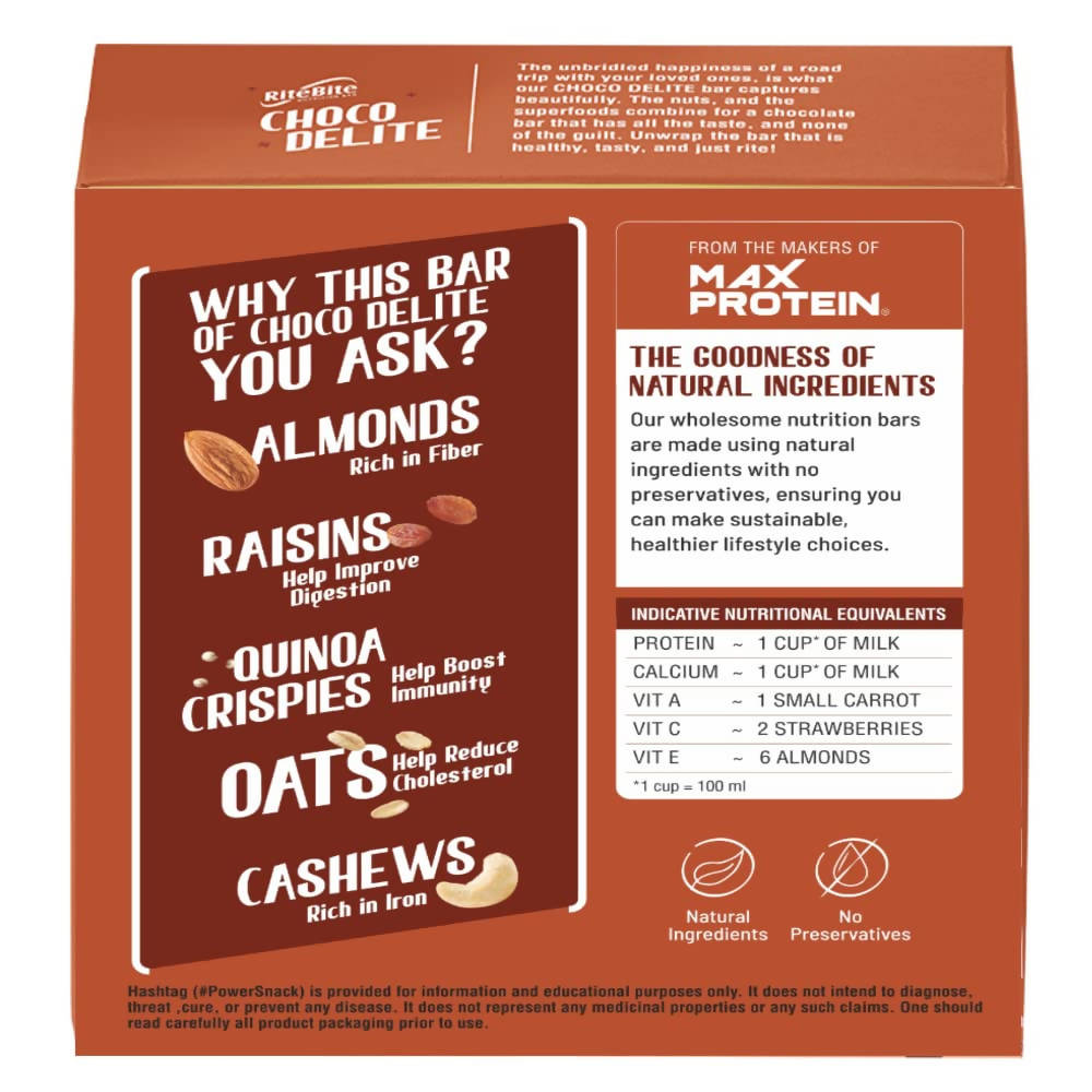 RiteBite Max Protein Choco Delite Energy Nutrition Bar | Grab2Buy