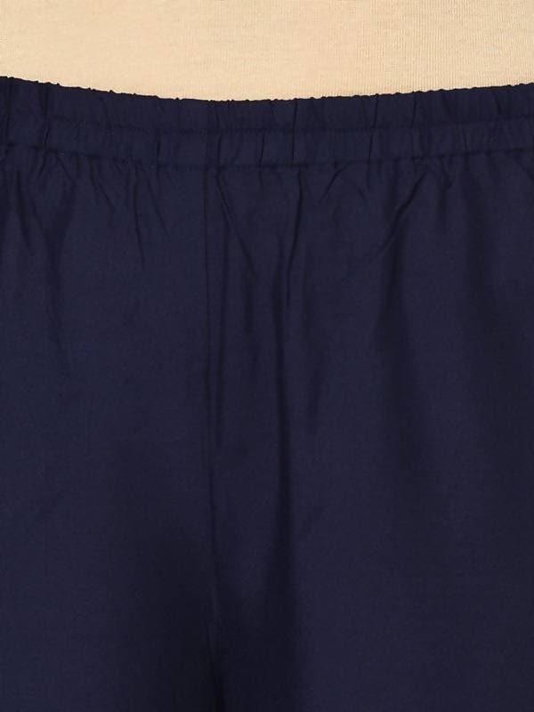Aniyah Rayon Navy Blue Color Gold Print Flared Slip-On Palazzo (AN-193K) | Grab2Buy