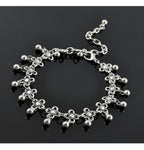 Mominos Fashion Kamal Johar Oxidised Silver Adjustable Anklets | Grab2Buy
