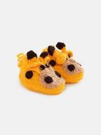Chutput Kids Woollen Hand Knitted Giraffe Detailed Booties - Yellow | Grab2Buy