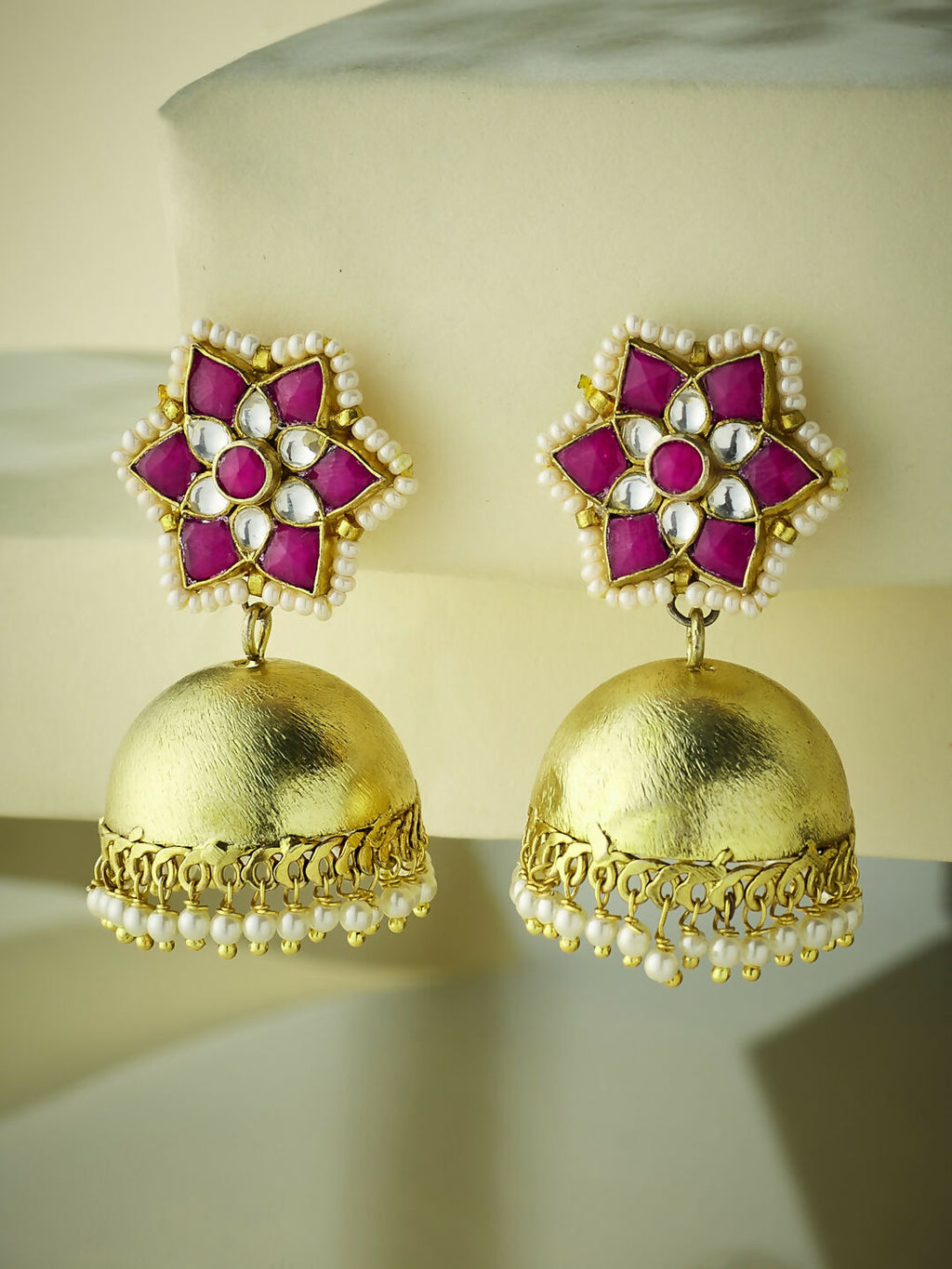 Nuyug 22k Gold-Plated Jhumkas | Grab2Buy