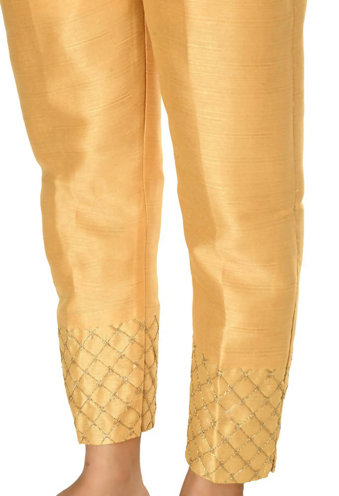Mominos Fashion Moeza Silk Golden Color Pant | Grab2Buy
