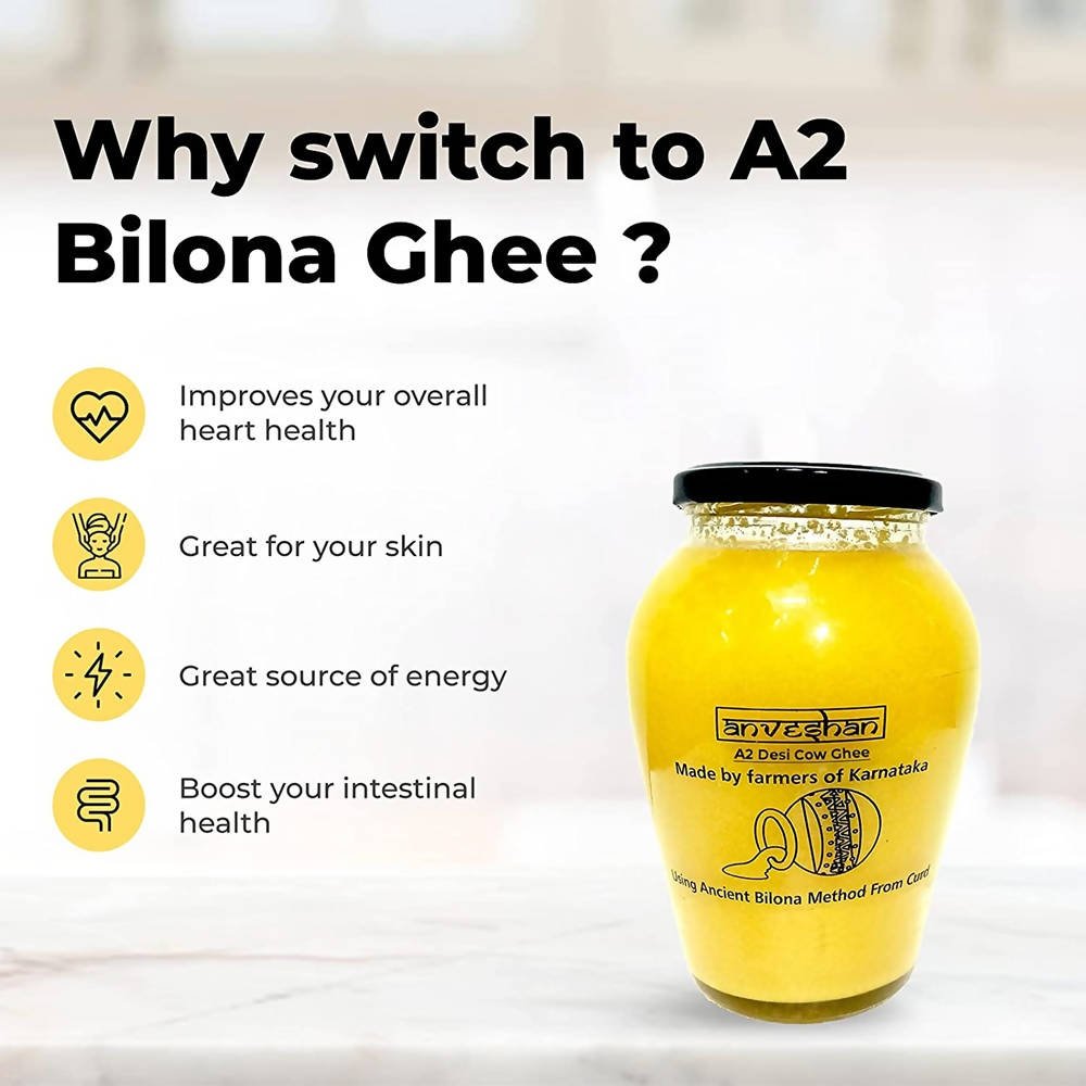 Anveshan A2 Desi Cow Ghee | Pure, Natural & Healthy Ghee | A2 Gir Cow Ghee | Grab2Buy