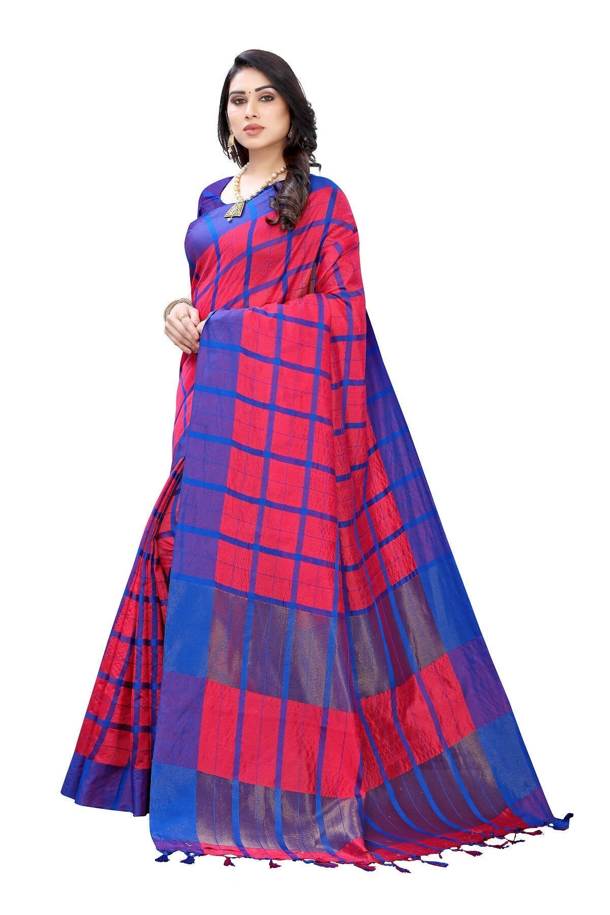 Vamika Pink Cotton Silk Weaving Saree (SATURN PINK) | Grab2Buy